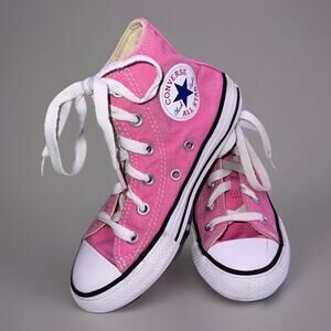 Girls' Pink Converse Baby Girl Size 12 Chuck Taylor All Star High Tops Scene Kid